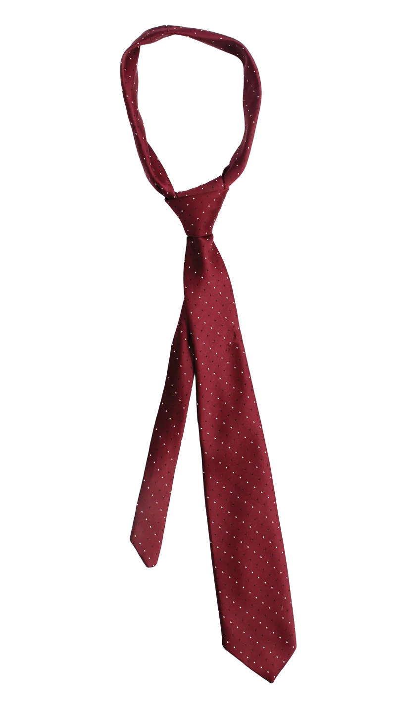 A loosened red tie